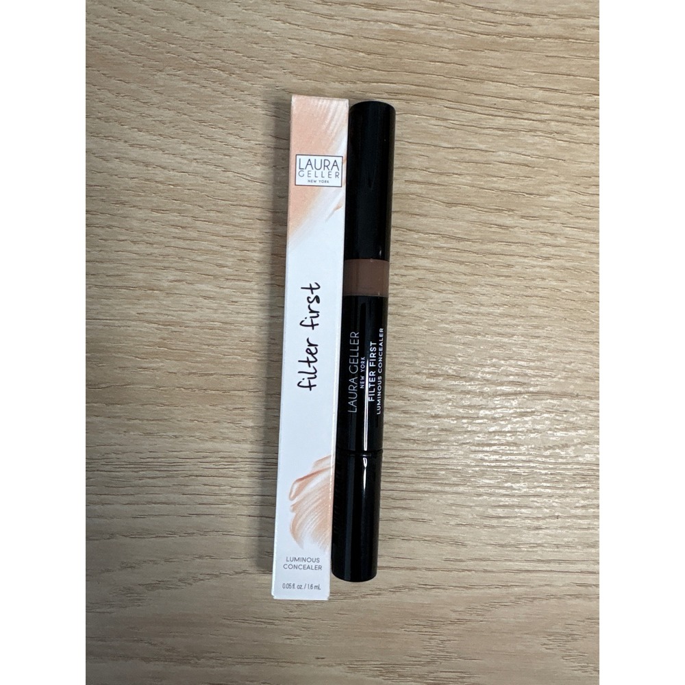 Laura Geller Filter First Luminous Concealer Deep 0.05oz Liquid Brightening NIB